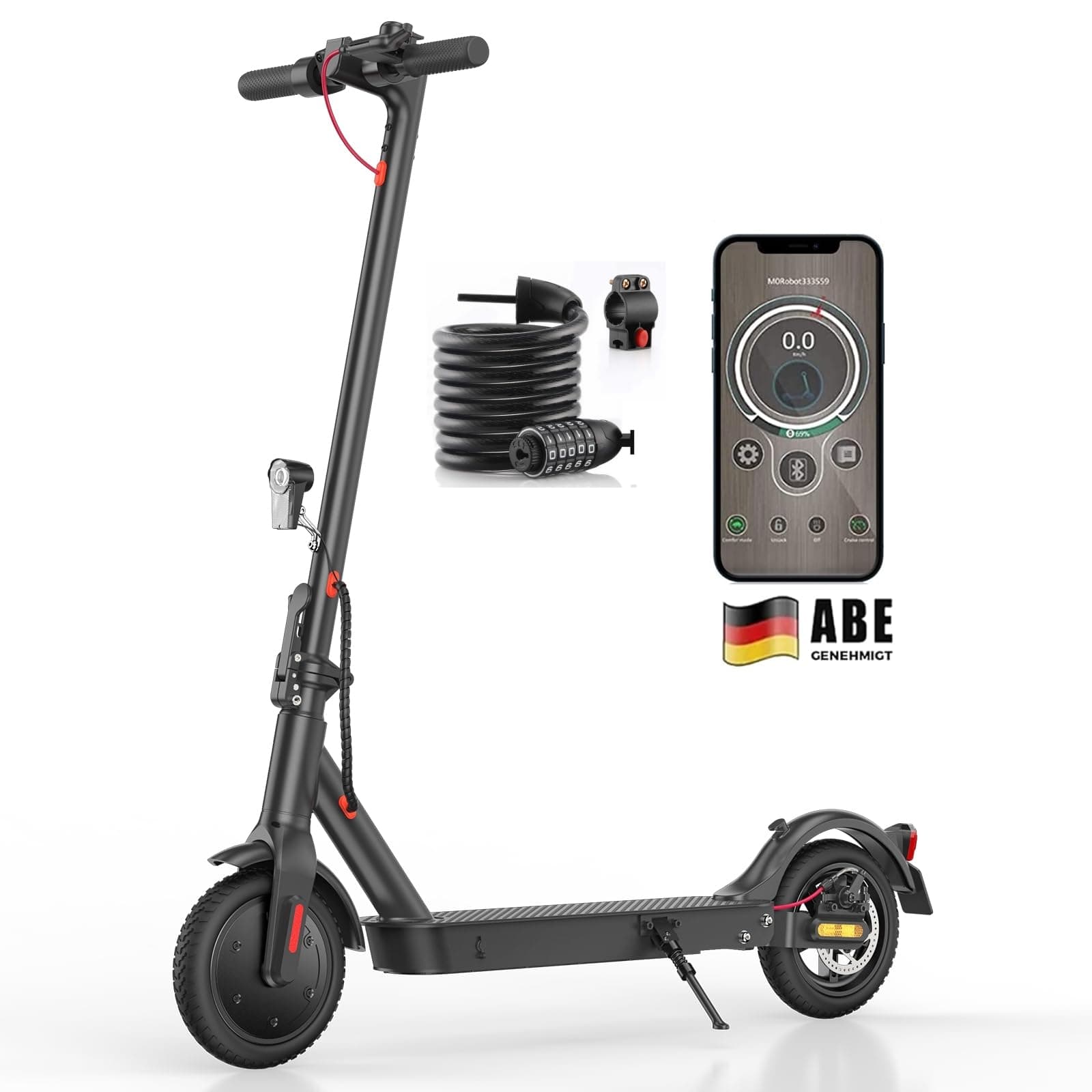 E9 Elektroroller mit Straßenzulassung und Passwortsperre 🛴