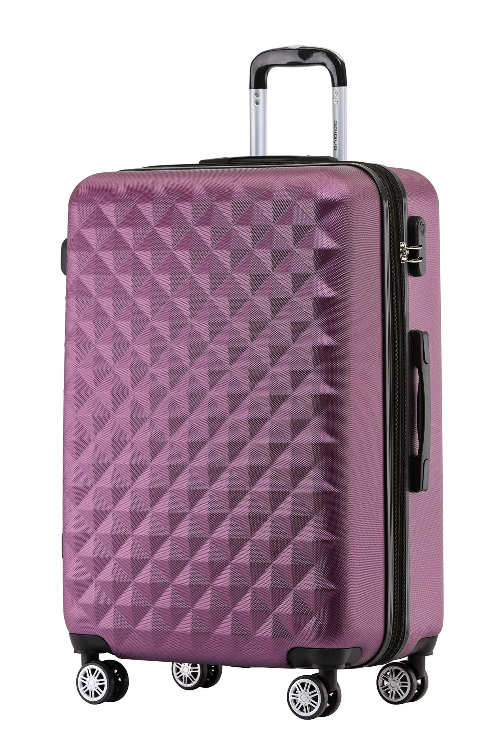 🧳 BEIBYE Zwillingsrollen 2066 Hartschale Trolley Koffer Reisekoffer Gepäck M-L-XL-Set (Violett, XL) - Deal!
