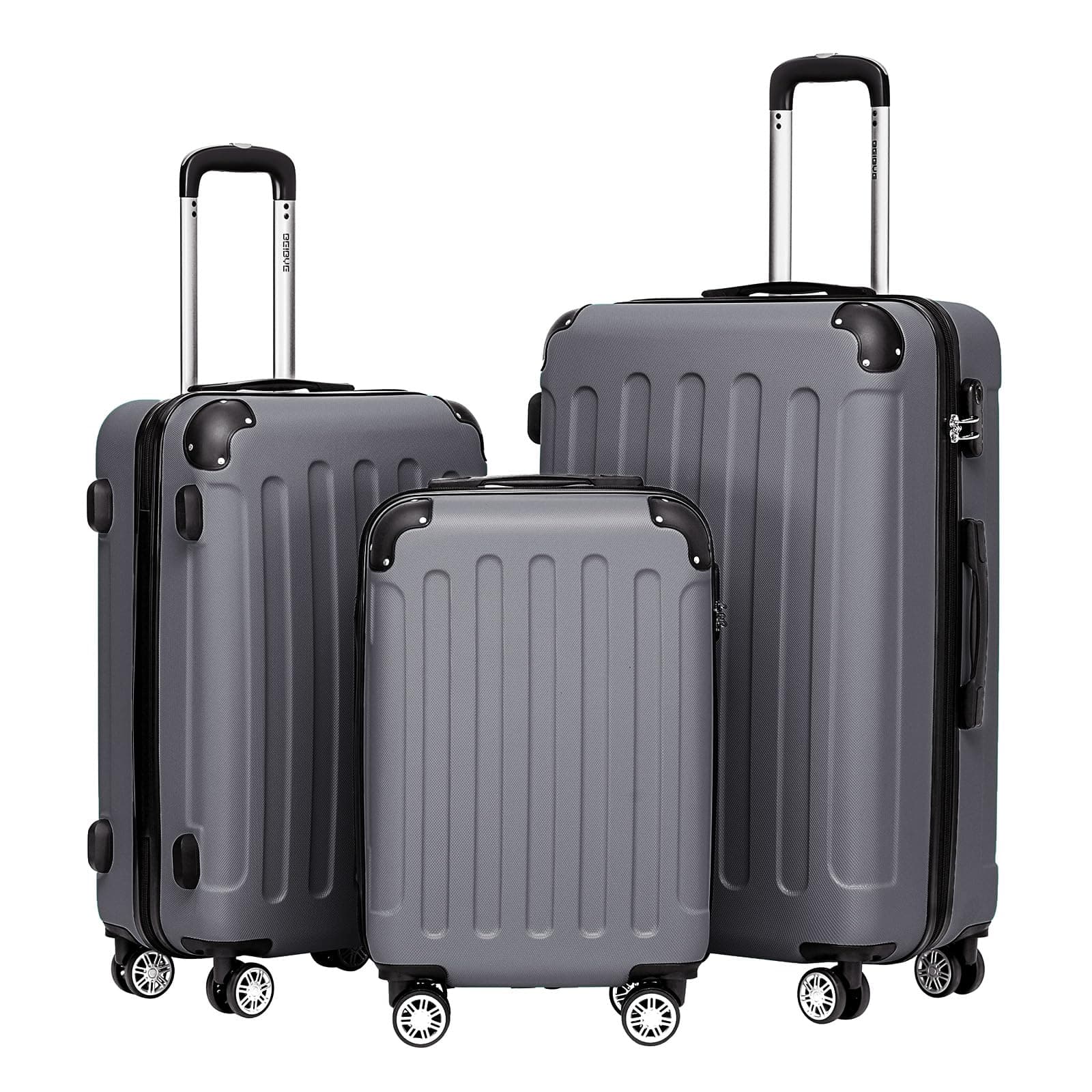 🛄🌟 BEIBYE Zwillingsrollen Hardcase Reisekoffer Koffer Trolleys Hartschale XL-L-M 🌟🛄