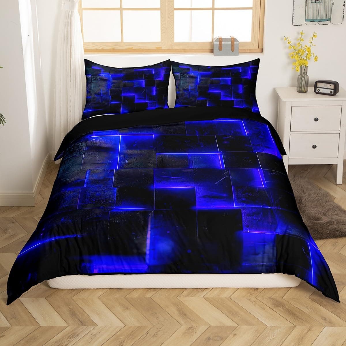 3D Geometrische Bettwäsche Sets Abstrakte Ästhetische Trösterbezug 🛏️🔲
