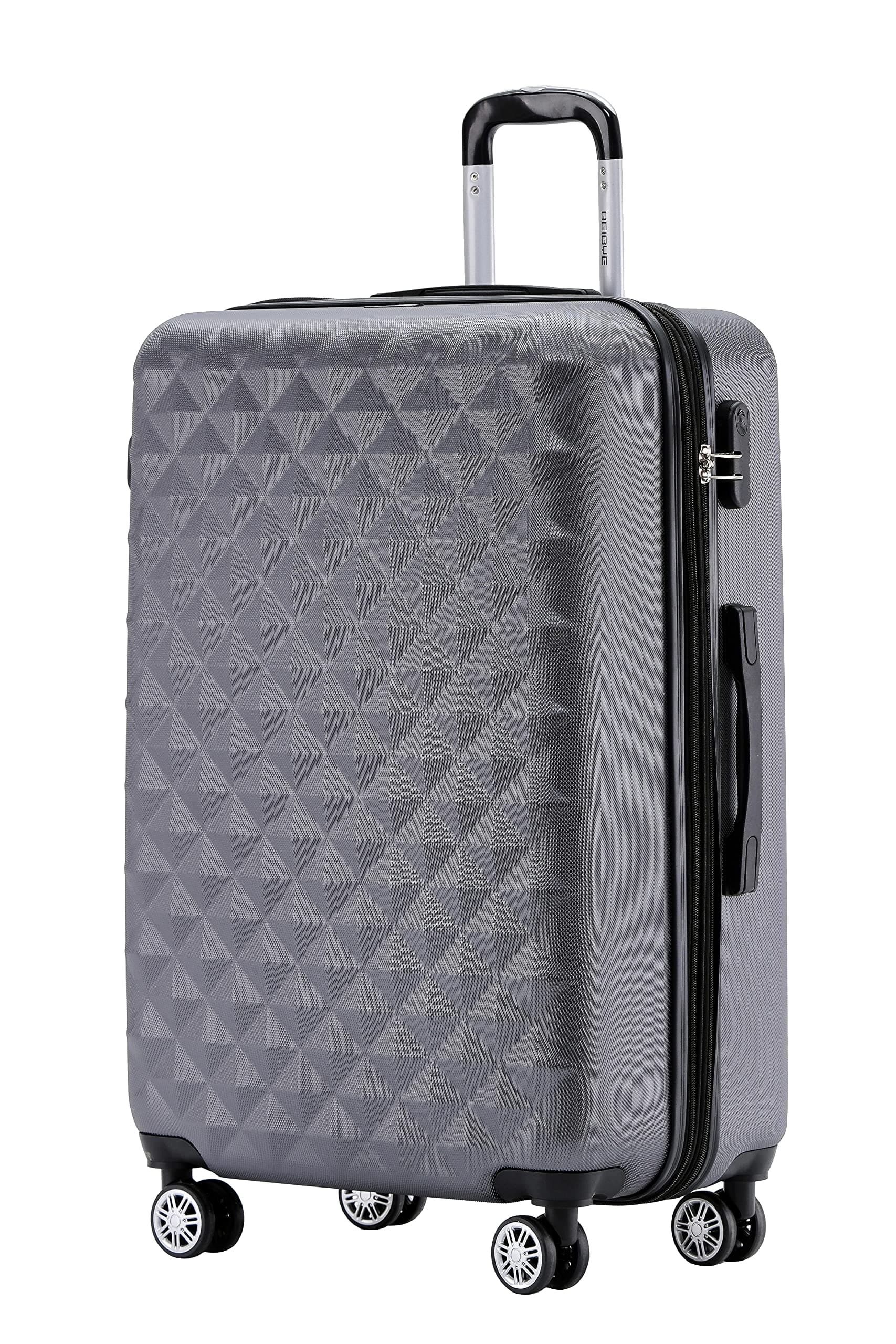 🎒 BEIBYE Zwillingsrollen 2066 Hartschale Trolley Koffer Reisekoffer Gepäck M-L-XL-Set (Business Grey, XL) Angebot!