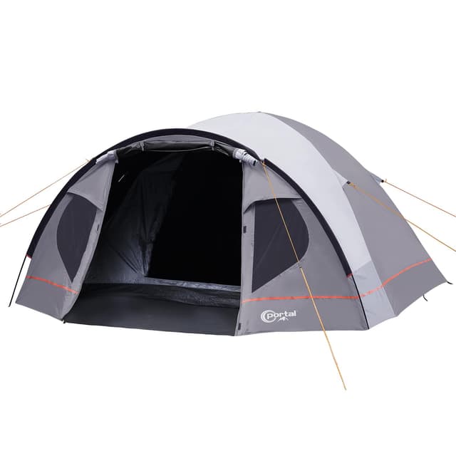 🏕️ PORTAL Blackout Zelt 3-4 Personen mit Vorzelt Camping Kuppelzelt 4000mm wasserdicht Familienzelt