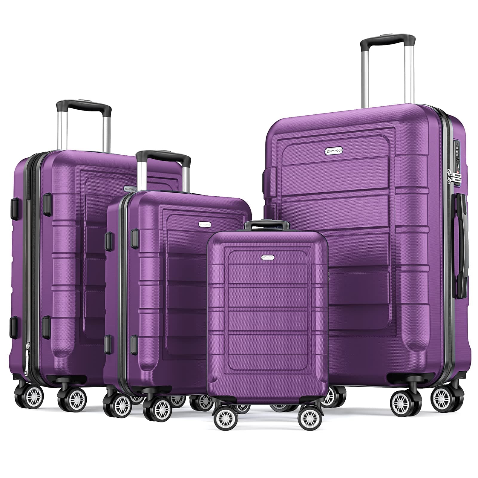 đ SHOWKOO Kofferset 4 Teilig Familienset Hartschale Leicht ABS+PC Erweiterbar Reisekoffer đ§łâïž