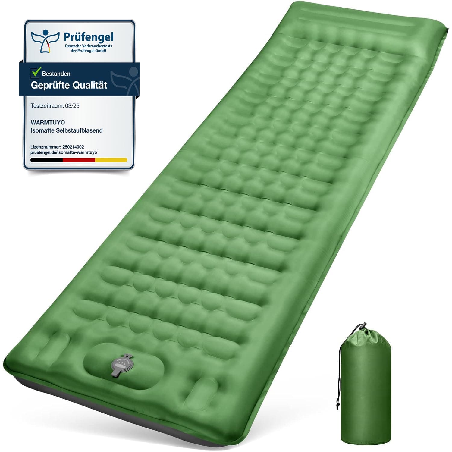 🏕️ Isomatte Camping Selbstaufblasend mit Fußpressepumpe und Kissen 🌊
