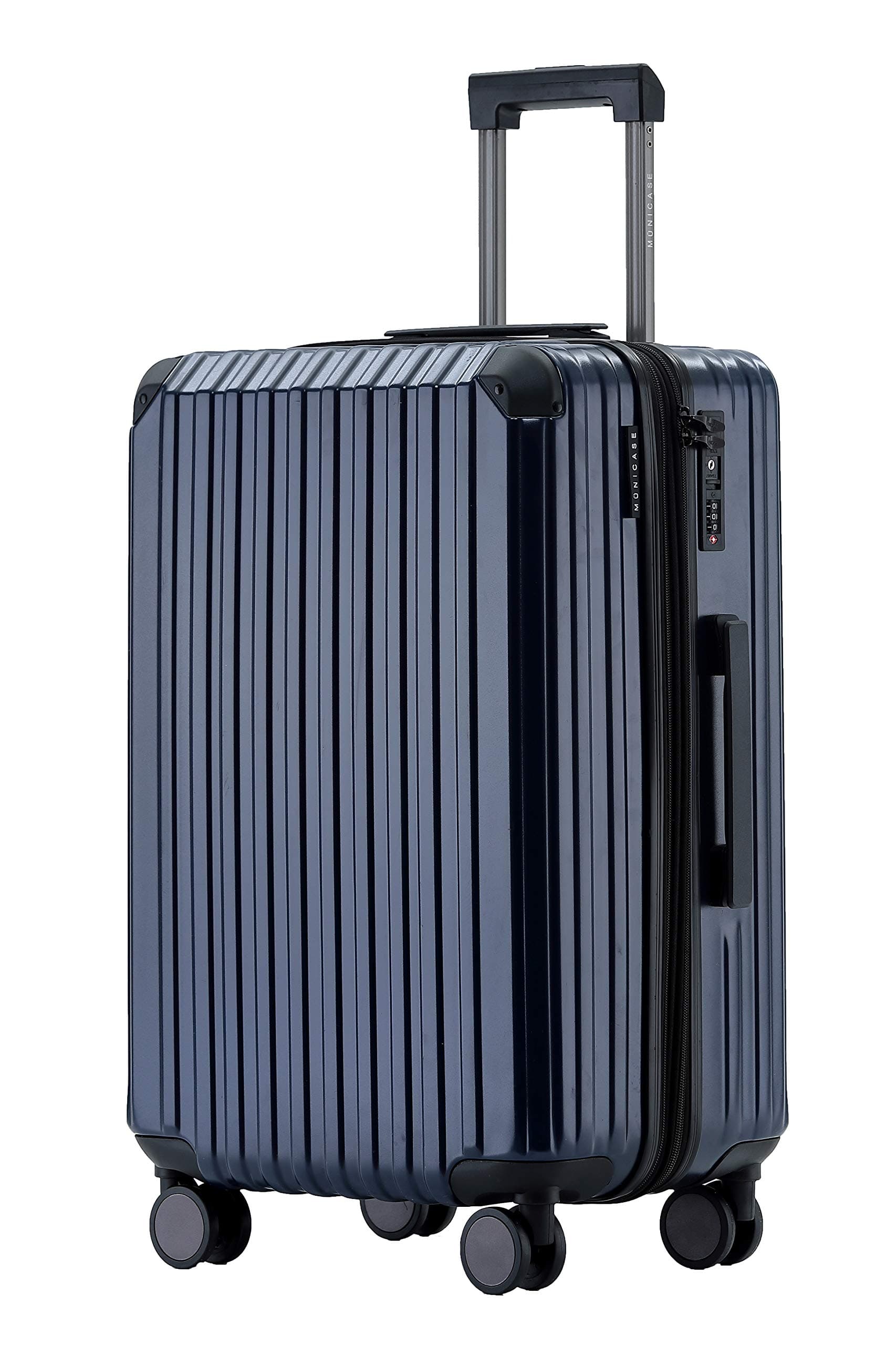 đź§ł MĂĽnicase M816 TSA-Schloss Koffer Reisekoffer Trolley Kofferset Hardschale Boardcase - Dunkelblau, GroĂźer Koffer