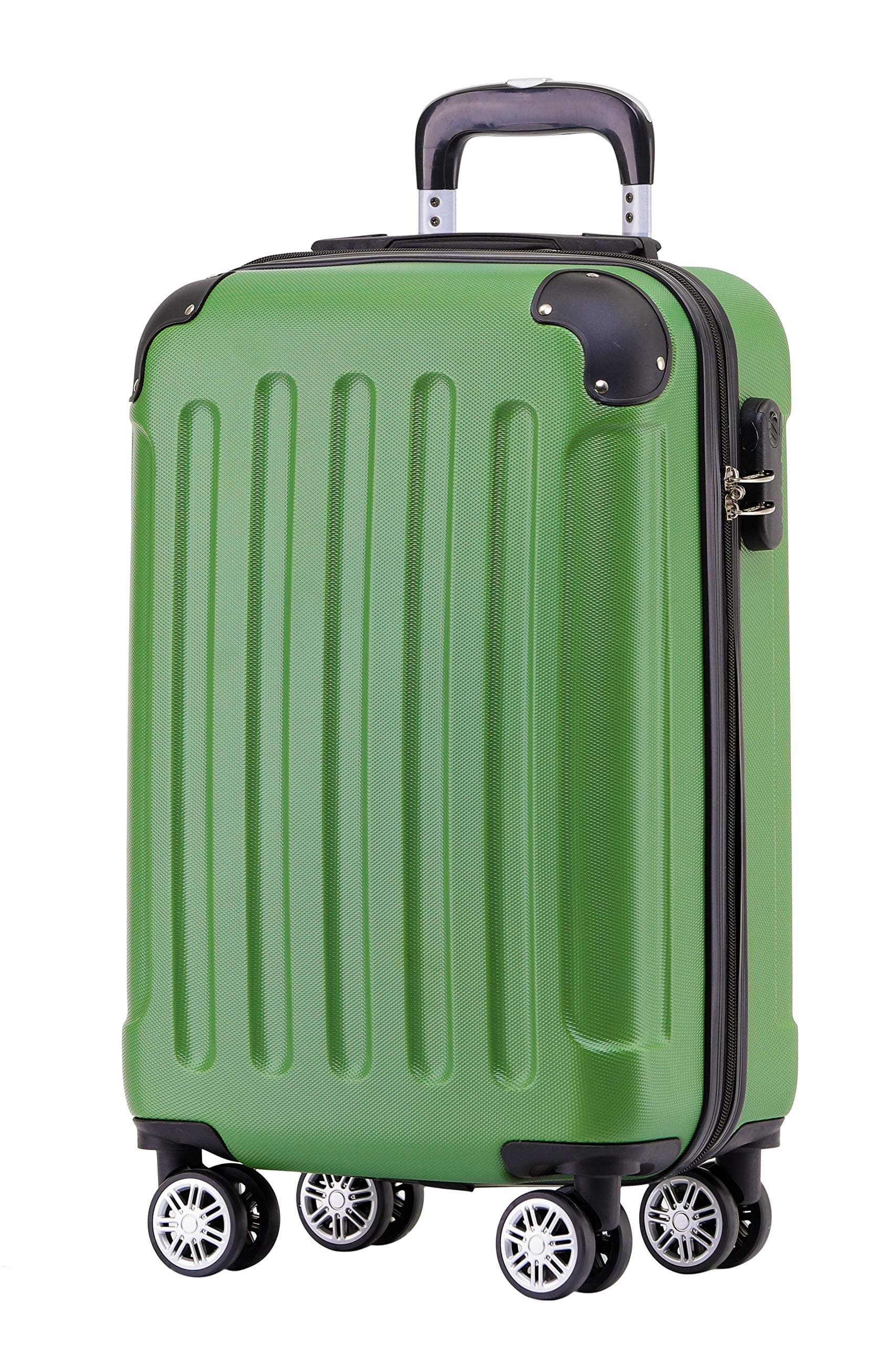 🧳 BEIBYE Hartschalen-Koffer Trolley Rollkoffer Reisekoffer Handgepäck 4 Rollen (M-L-XL-Set) (Olive, M) Olive M