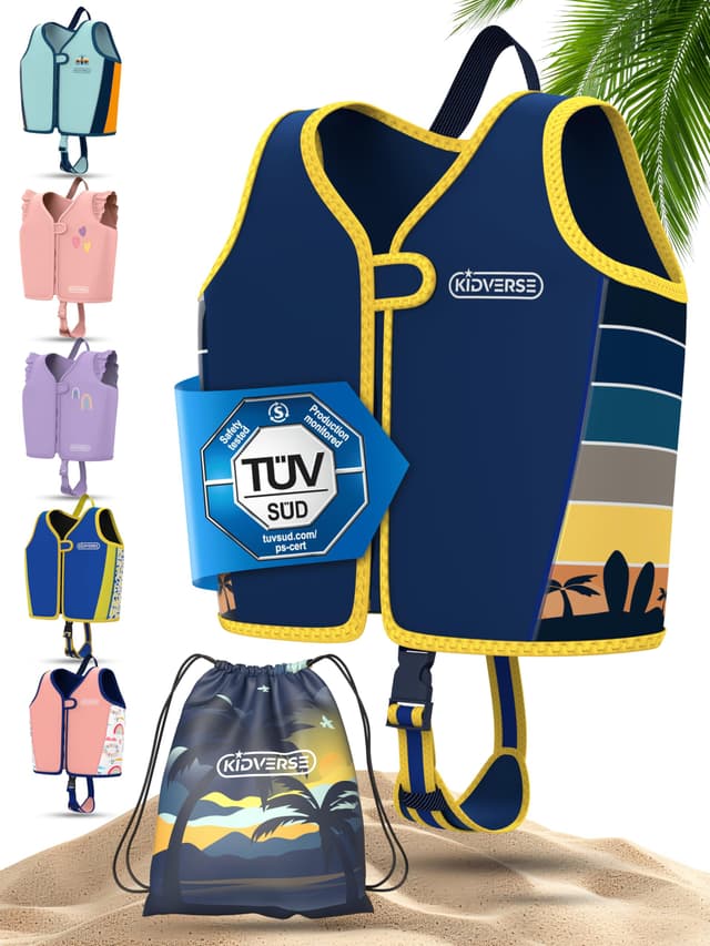 🌊 KIDVERSE Schwimmweste Kinder 2-6 Jahre - TÜV geprüfte Kinder Schwimmweste 🏊♂️