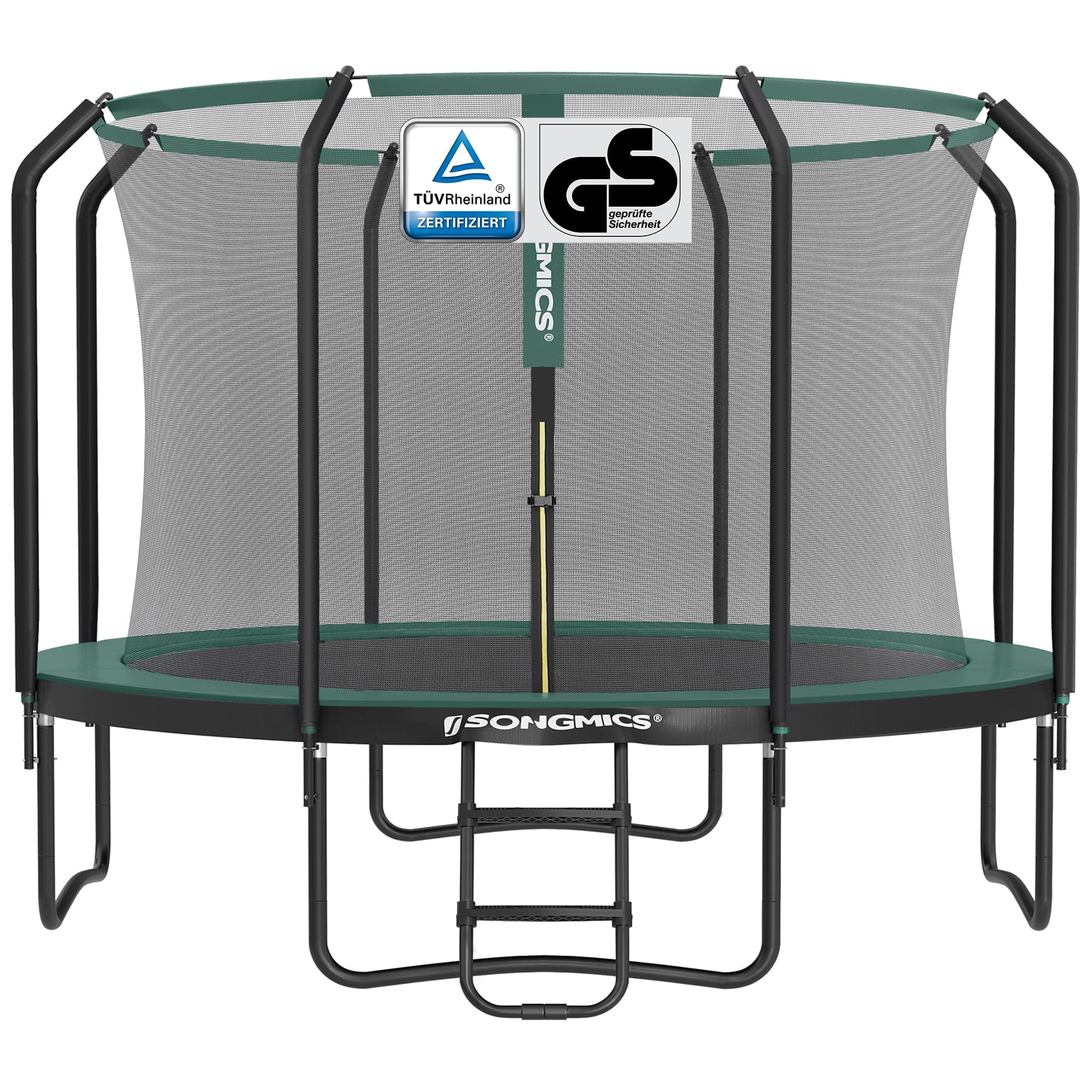 SONGMICS Trampolin Ø 305 cm Schwarz + Dunkelgrün 🎉🤸♂️
