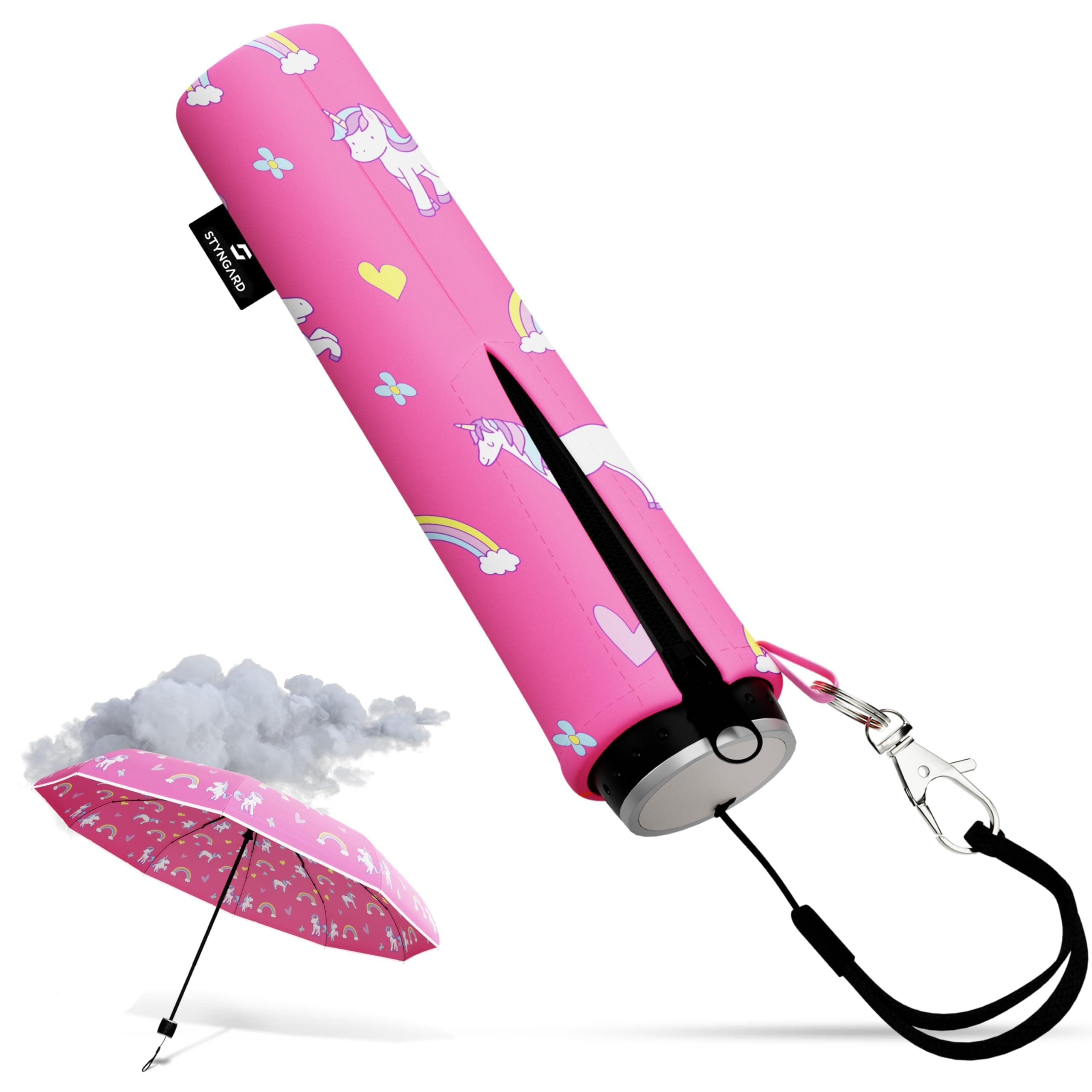 STYNGARD Regenschirm Kinder mit Einhörnern