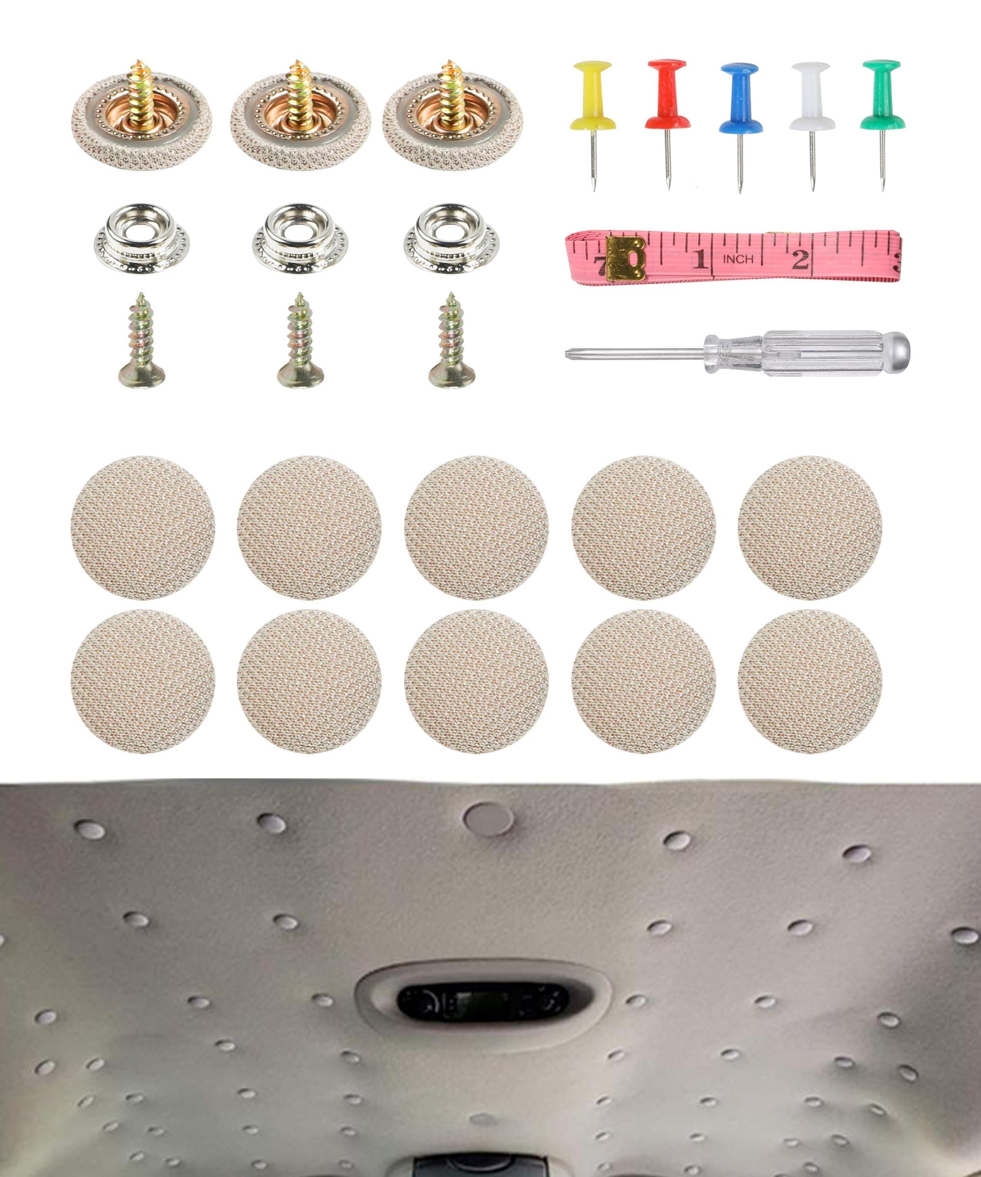 🌟 Flaconi 65 Stück Auto Dachhimmel Reparatur Set 🚗