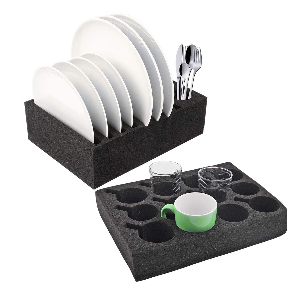 đđœïž Wohnwagen Wohnmobil Tellerhalter Geschirrhalter Tassenhalter Set Schaumstoff fĂŒr Camping đïž