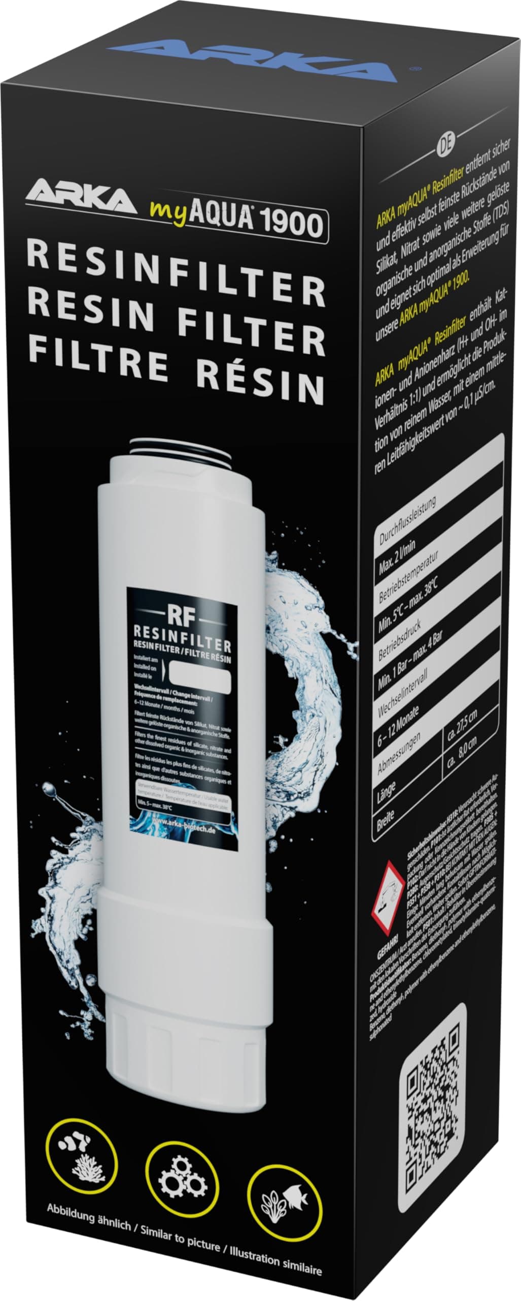 đ đ ARKA myAQUA 1900 Resinfilter - Hochleistungs-Reinstwasserfilter fĂŒr Aquarien đżđč