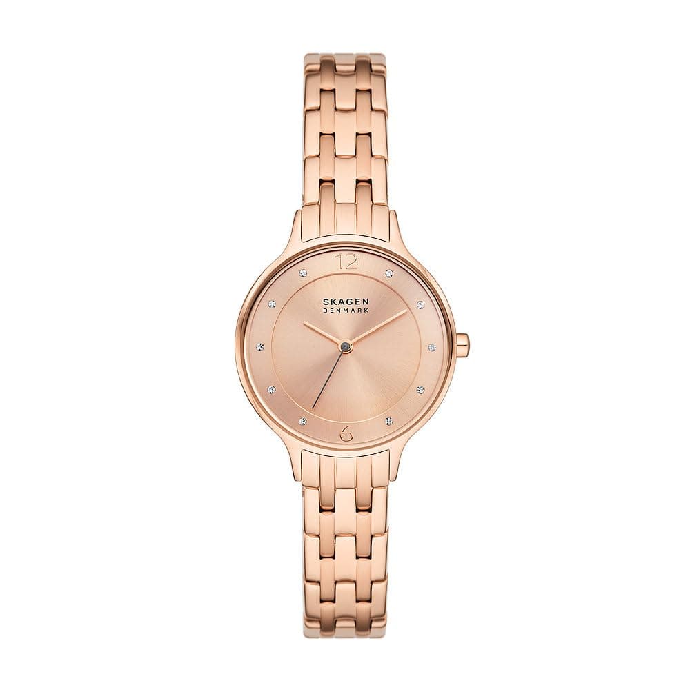 🌟 Angebot: Skagen Anita Lille Damenuhr, Quarzwerk mit Edelstahlarmband Rose Gold Ton