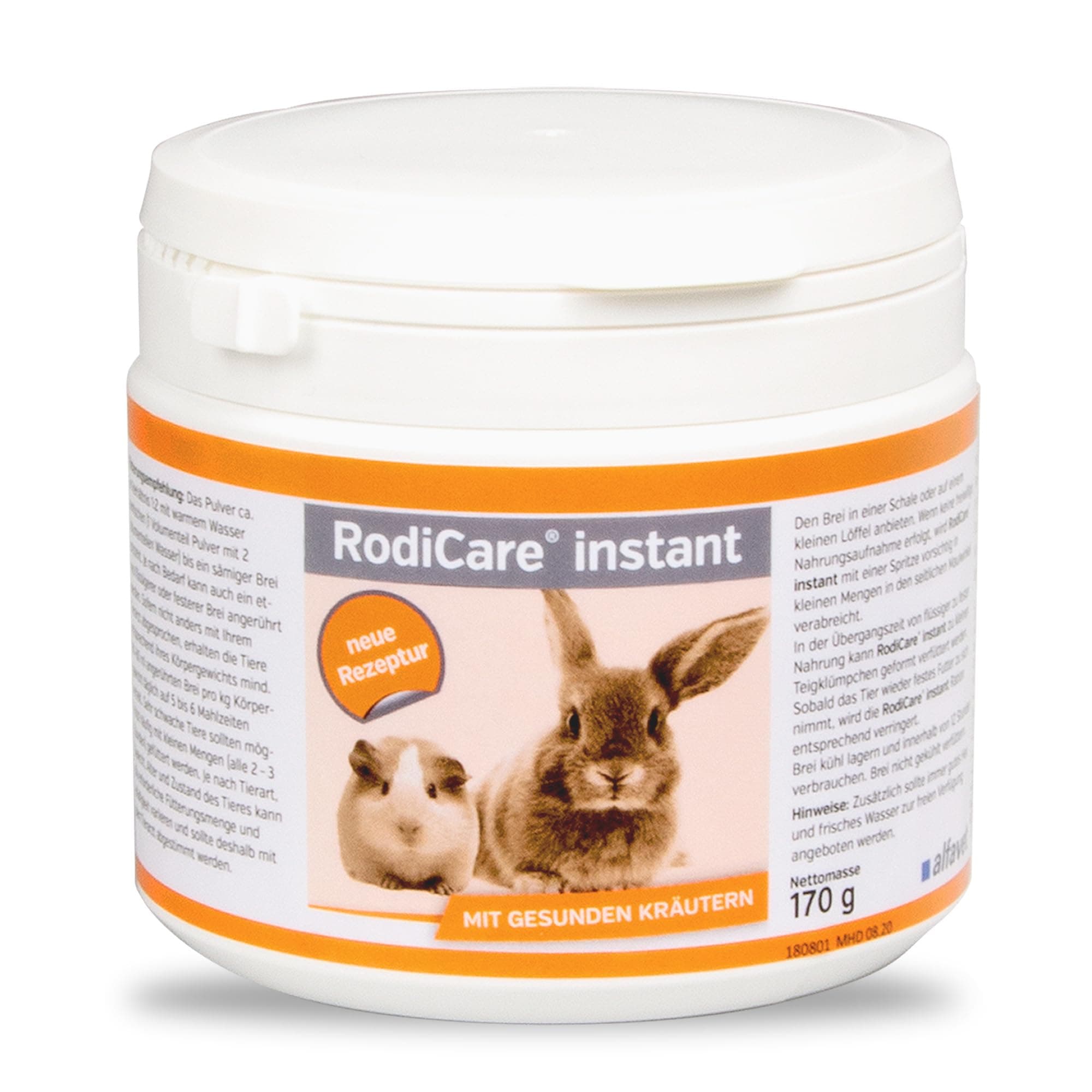 đ° Alfavet RodiCare Instant PĂ€ppelfutter fĂŒr geschwĂ€chte Zwergkaninchen und Meerschweinchen đż