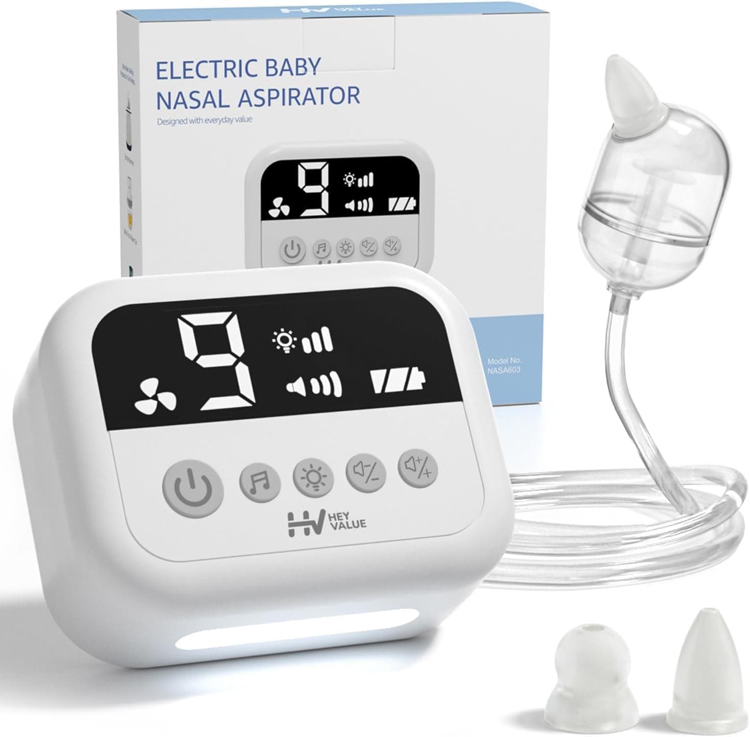 👶 Nasensauger Baby Elektrisch | Elektrischer Nasensauger für Babys 9 Saugstärken Nasensekretsauger Baby Staubsauger