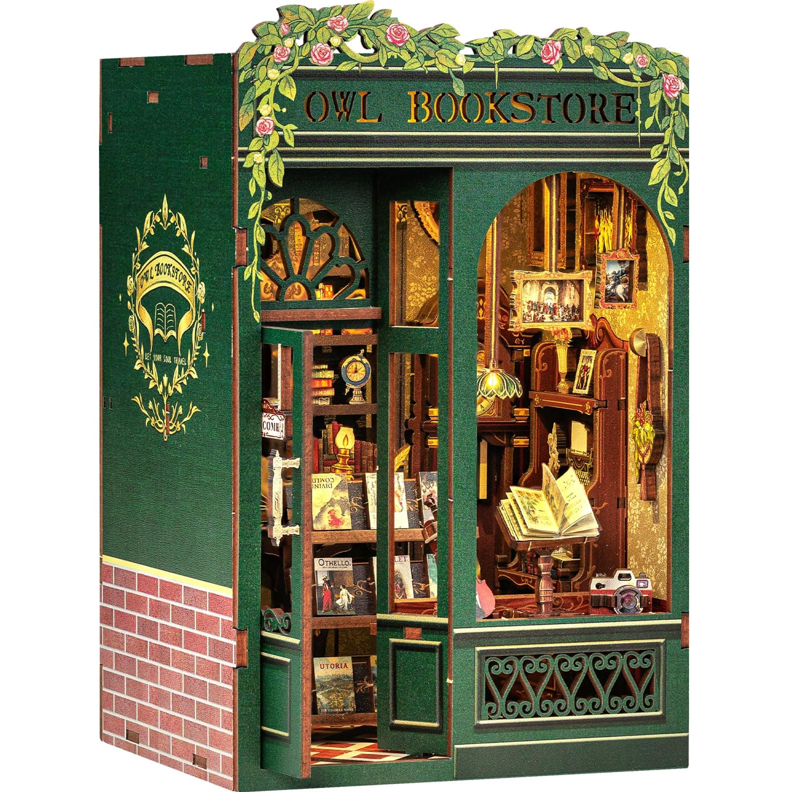 Cutefun Book Nook - 3D-Holzpuzzles für Erwachsene, 139 Teile 📚🦉