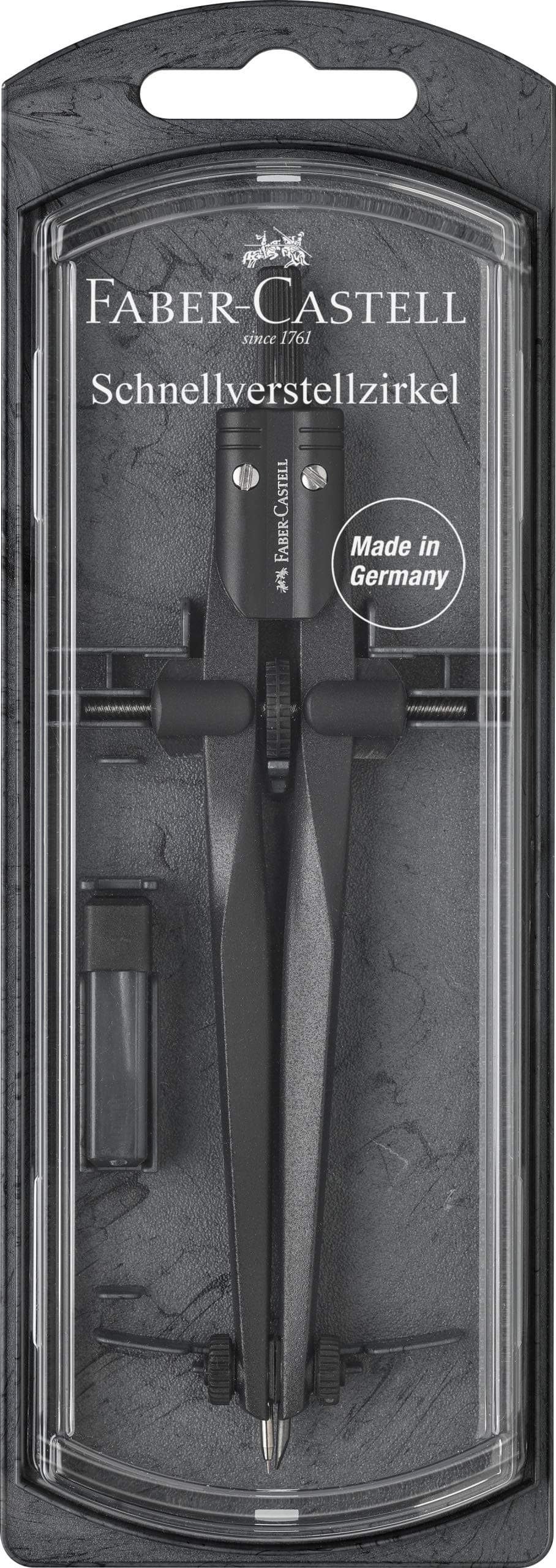 🌟 Super Deal: Faber-Castell 174530 - Schnellverstellzirkel Stream, Blackstone, 1 Stück Zirkel Stream Schwarz