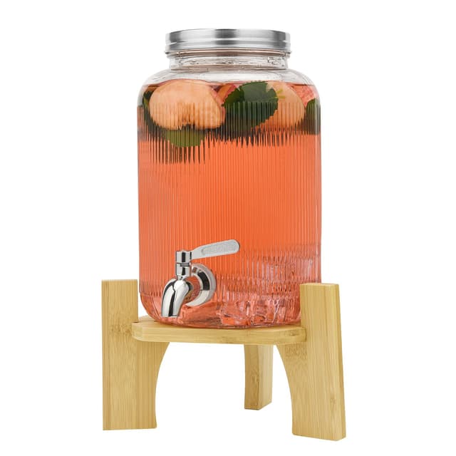 🍹 4L Glas Getränkespender mit Zapfhahn & Ständer 🥂
