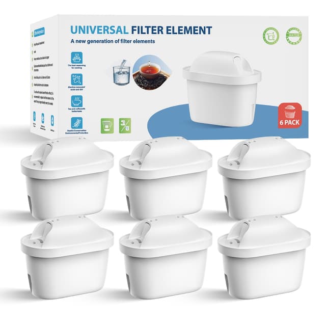 🌊🌿 WaterJingYi Wasserfilter Kartuschen - Ersatz für Brita®Maxtra Pro®Marella®Maxtra Plus - 6 Stück