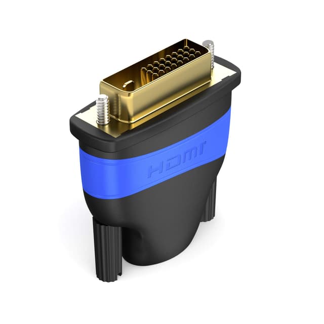 🔌 KabelDirekt HDMI DVI Adapter (High Speed HDMI - DVI Adapter, Full HD 1080p) - TOP Serie DVI zu HDMI (Stecker auf Buchse) Single