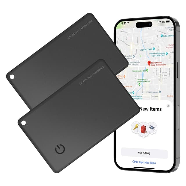 Suoxiom 2er Pack Air Tag Karte Wallet Tracker Karte - Smart Bluetooth Tags Item Tracker Finder