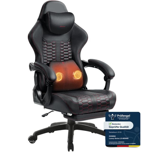 Dowinx Gaming Stuhl Big and Tall mit Massage Lendenstütze 🎮🪑