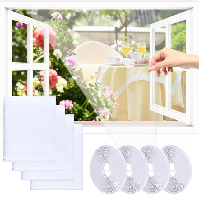🪰🪲🦟 4 Stück Fliegengitter für Fenster - Insektenschutz & Komfort im Sommer! 🌞