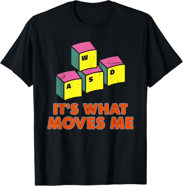 😎 WASD RGB Tastaturtasten PC Gaming Geschenk T-Shirt für Computer-Gamer 😎