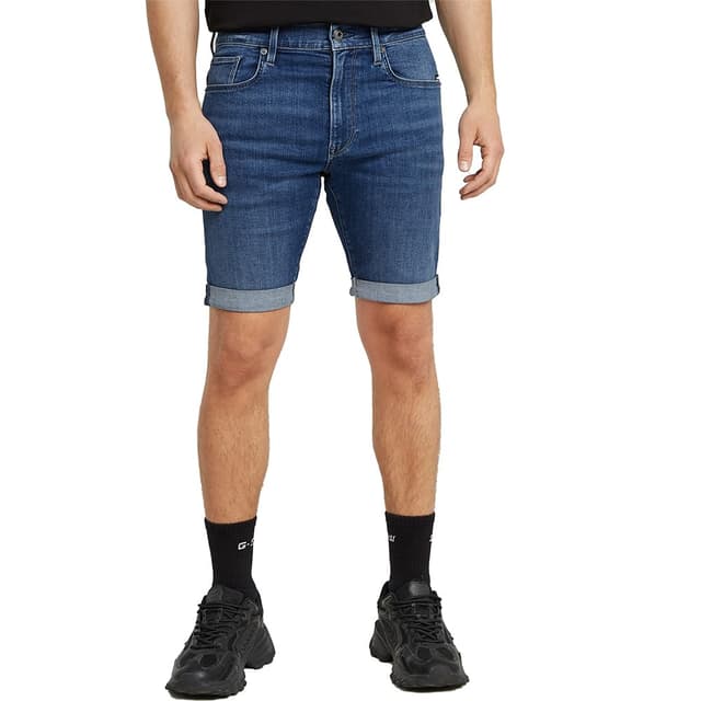 👖 G-STAR Herren 3301 Slim Denim Shorts 30W Blau (Medium Aged D10481-8968-071) Angebot! 👖
