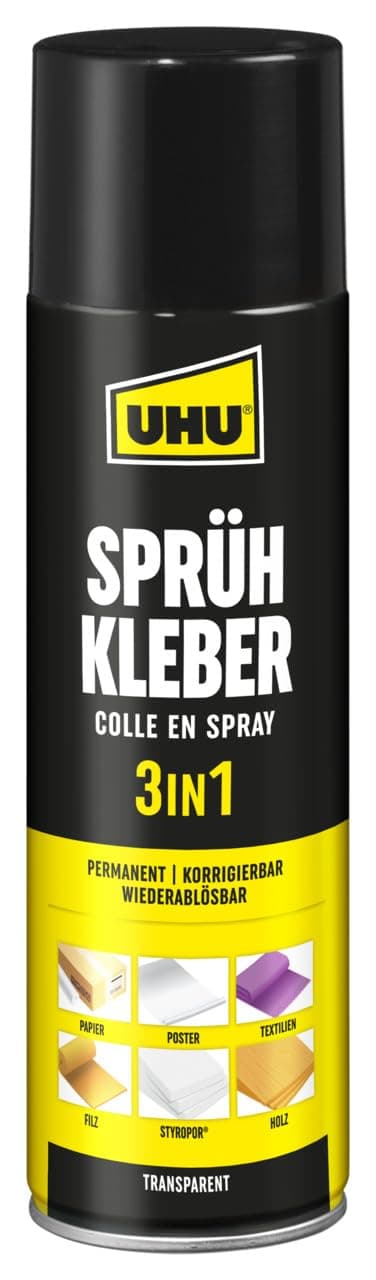 🌟 Mega-Deal! UHU Sprühkleber 3in1, Sprühdose 500ml nur 12.76€