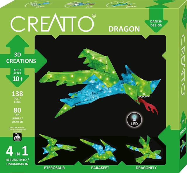 🐉🧩 KOSMOS 3584 CREATTO Drache 3D-Leuchtfiguren Set