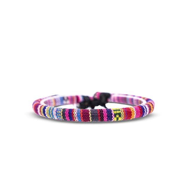Made by Nami Surfer Fußband Damen & Herren - Boho Ethno Hippie Fußkettchen - 100% Wasserfest & Verstellbar - Pink