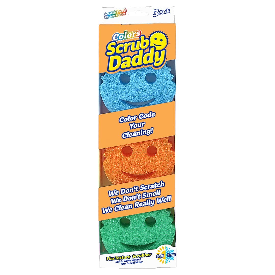 đ Scrub Daddy Colors SpĂŒlschwamm, PutzschwĂ€mme im Multipack - TexturverĂ€nderung, kratzfreier Schmutzradierer Schwamm fĂŒr die KĂŒche