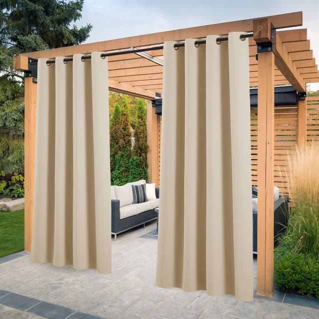 🌞🏡 PONY DANCE Pavillon Vorhänge Wetterfest 2er Set Balkon Vorhang Sonnenschutz & Sichtschutz Outdoor Gardinen 🌿☔️