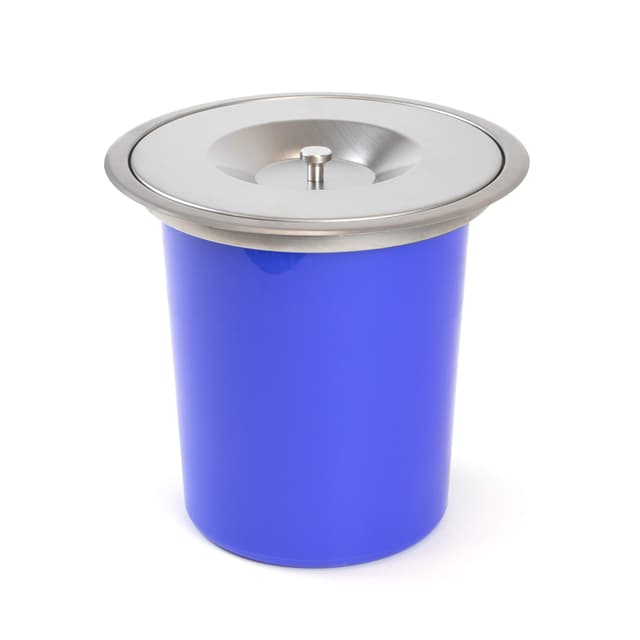 Emuca - Einbaumülleimer für Arbeitsplatte, Abfallsammler für Küche 5L, Edelstahl 5 L 🗑️🍽️