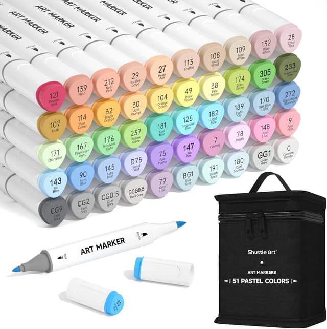 Shuttle Art Alkohol Marker Set - 50 Pastell Marker 🎨