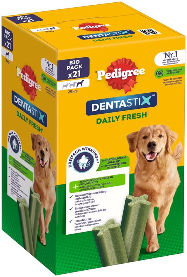 🐶🦷 PEDIGREE DentaStix Fresh Hundeleckerli für große Hunde - 4 er Pack