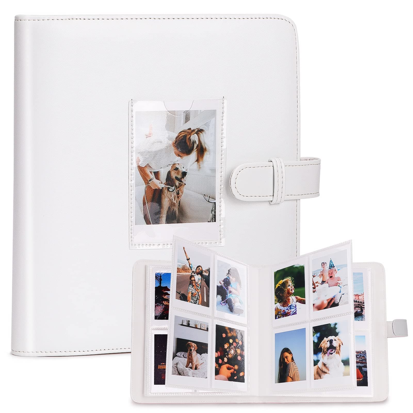 đđž COLOCASTLE Fotoalbum mit 272+1 Taschen fĂŒr 3 Zoll Film - Kompatibel mit Fujifilm Instax Mini, Polaroid, Kodak - WeiĂ
