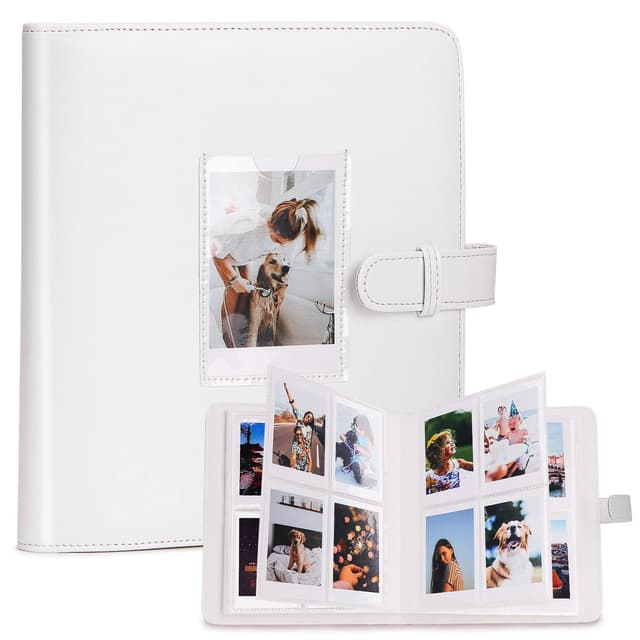 🌟📸 COLOCASTLE Fotoalbum mit 272+1 Taschen für 3 Zoll Film - Kompatibel mit Fujifilm Instax Mini, Polaroid, Kodak - Weiß