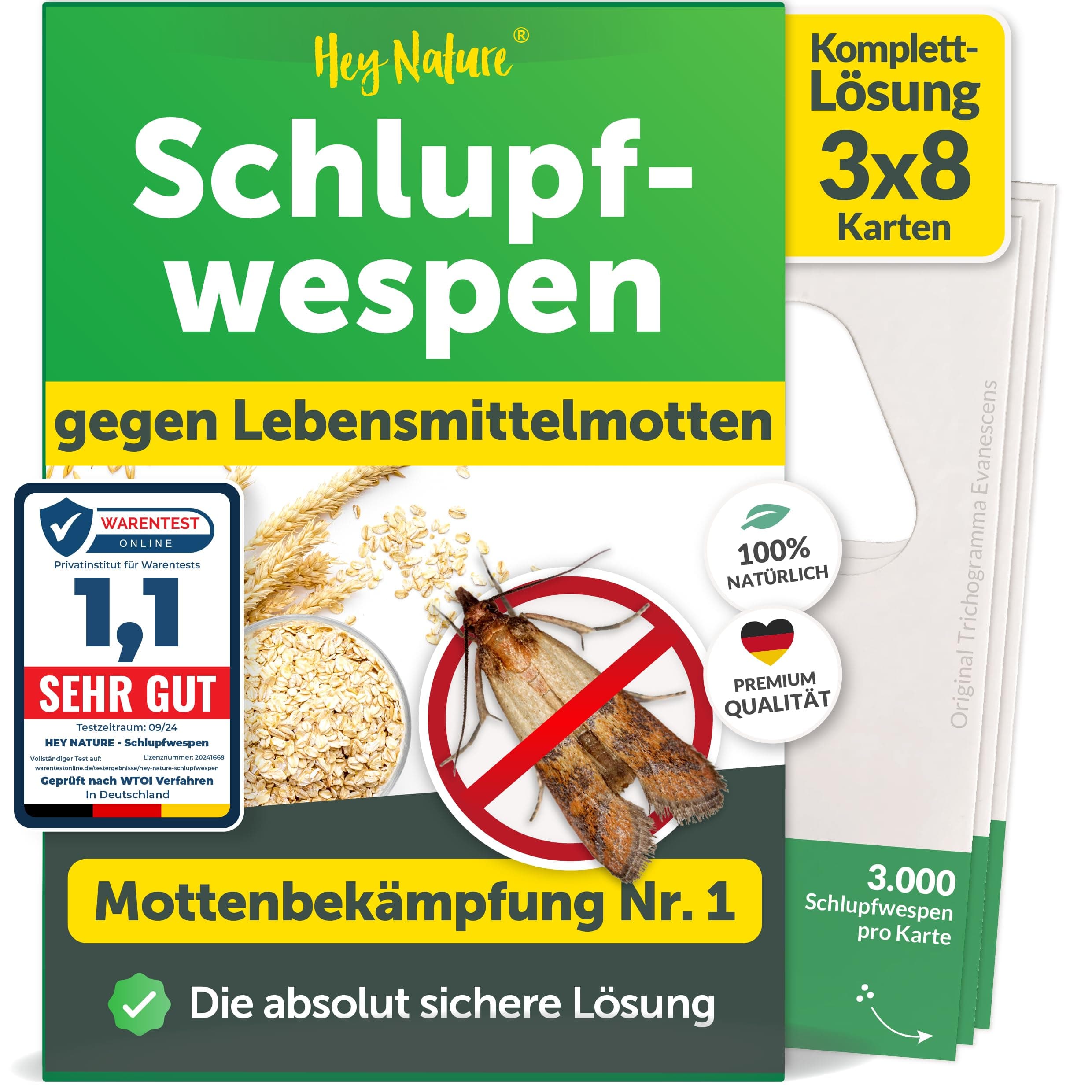 🦟🌿 Hey Nature® Schlupfwespen gegen Lebensmittelmotten - Effektive Mottenbekämpfung ohne Chemie!