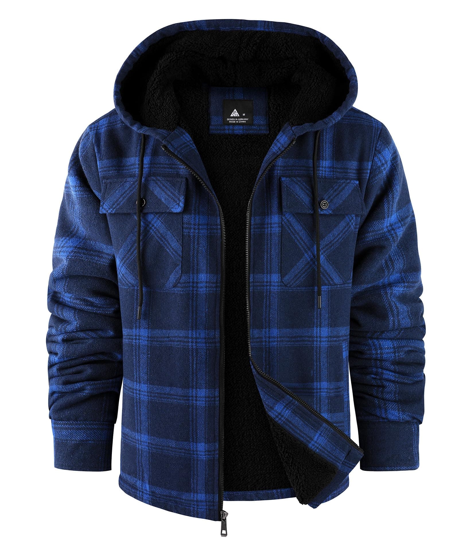 JACKETOWN Karierte Herren-Hemdjacke mit Kapuze đđ§„