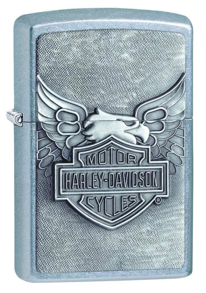 🔥 Zippo Harley-Davidson Eagle Wings Pocket Lighter Street Chrome 🔥