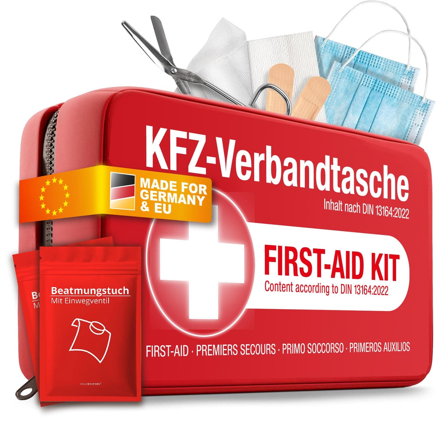 đ KFZ Verbandstasche nach neuer Norm 2025 inkl. BeatmungstĂŒchern đđĄïž