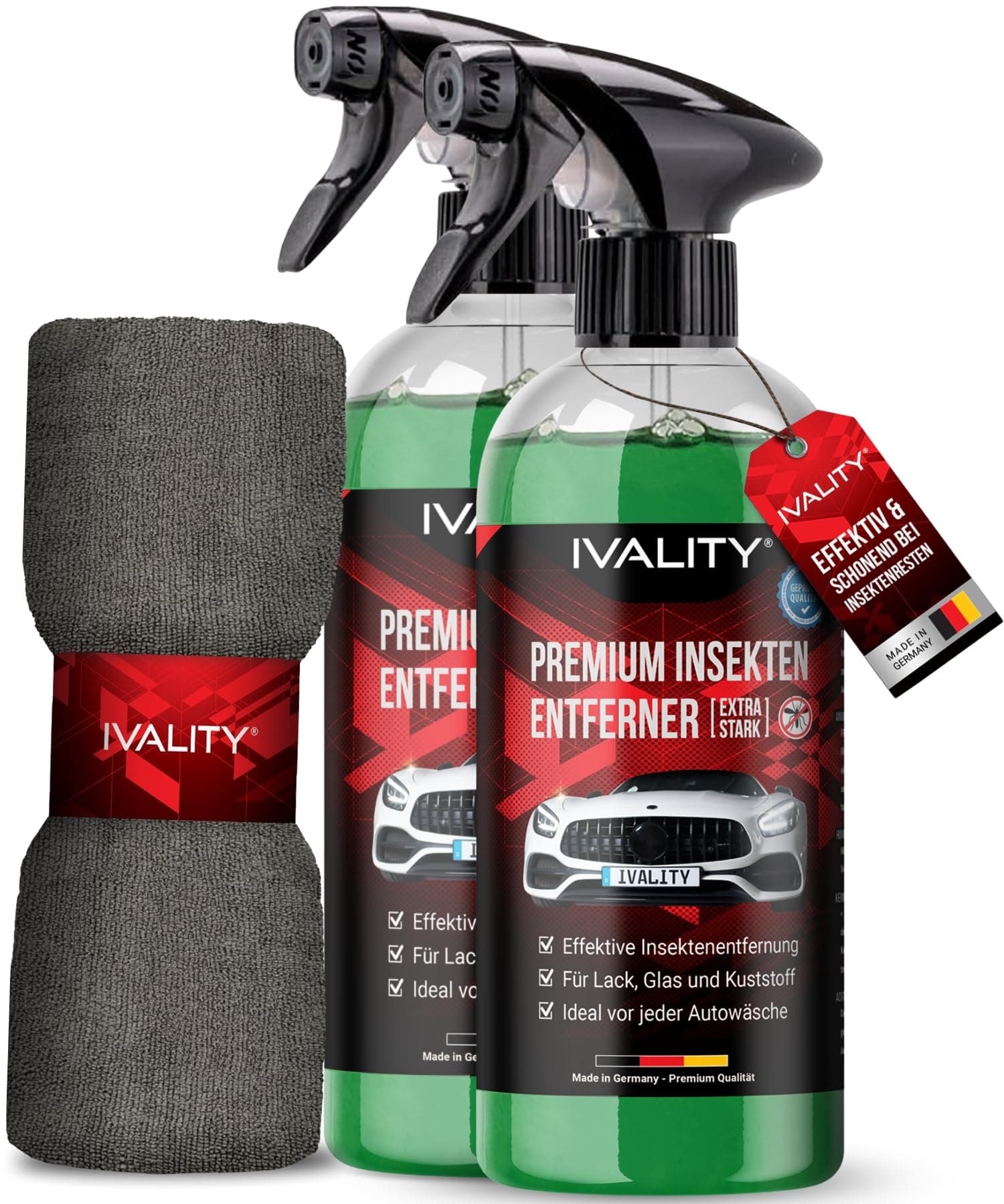 IVALITY® 2x Insektenentferner Auto löst effektiv hartnäckige Insektenrückstände 🚗🦟