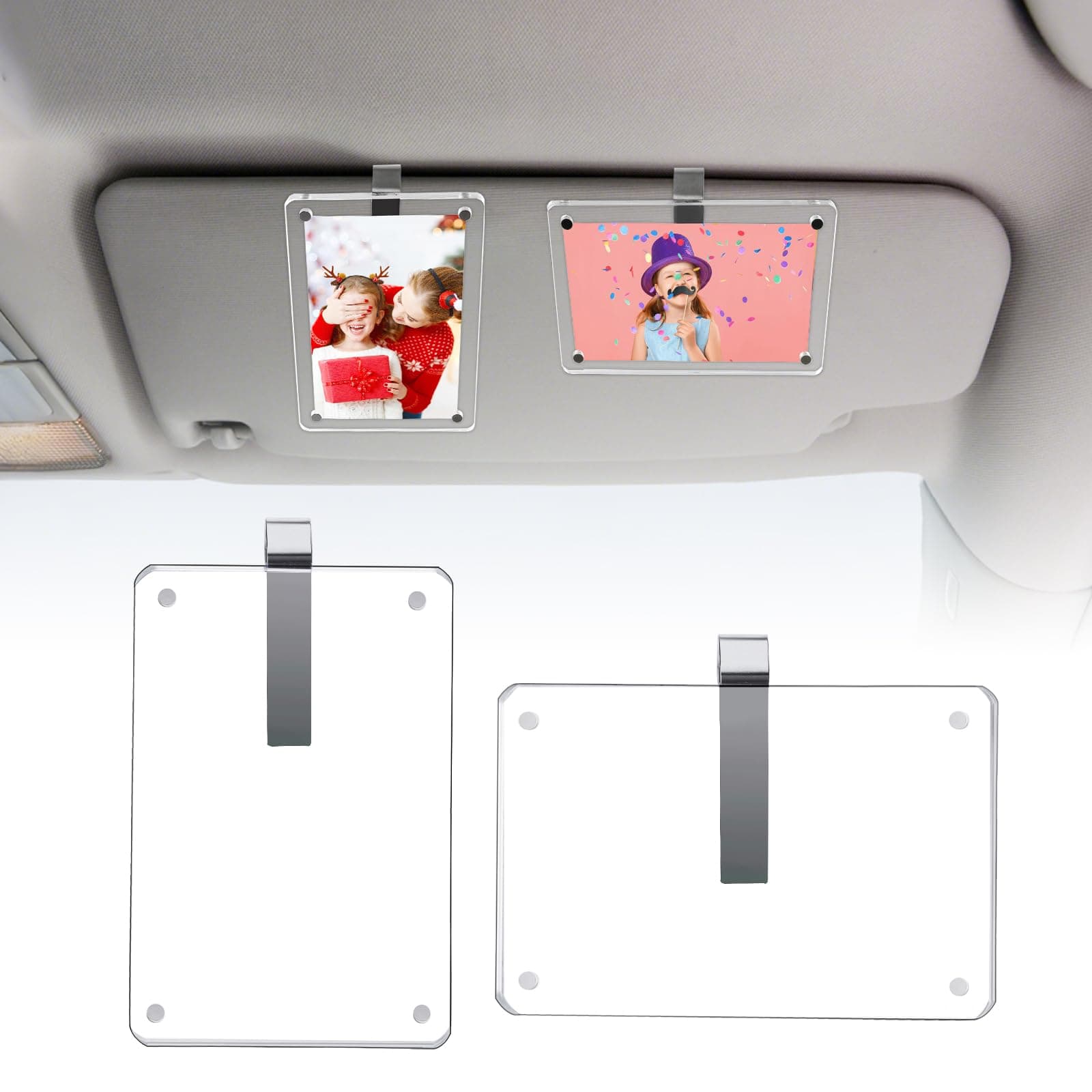 BLINGOOSE Auto Bilderrahmen Fotohalter Clip Sonnenblende