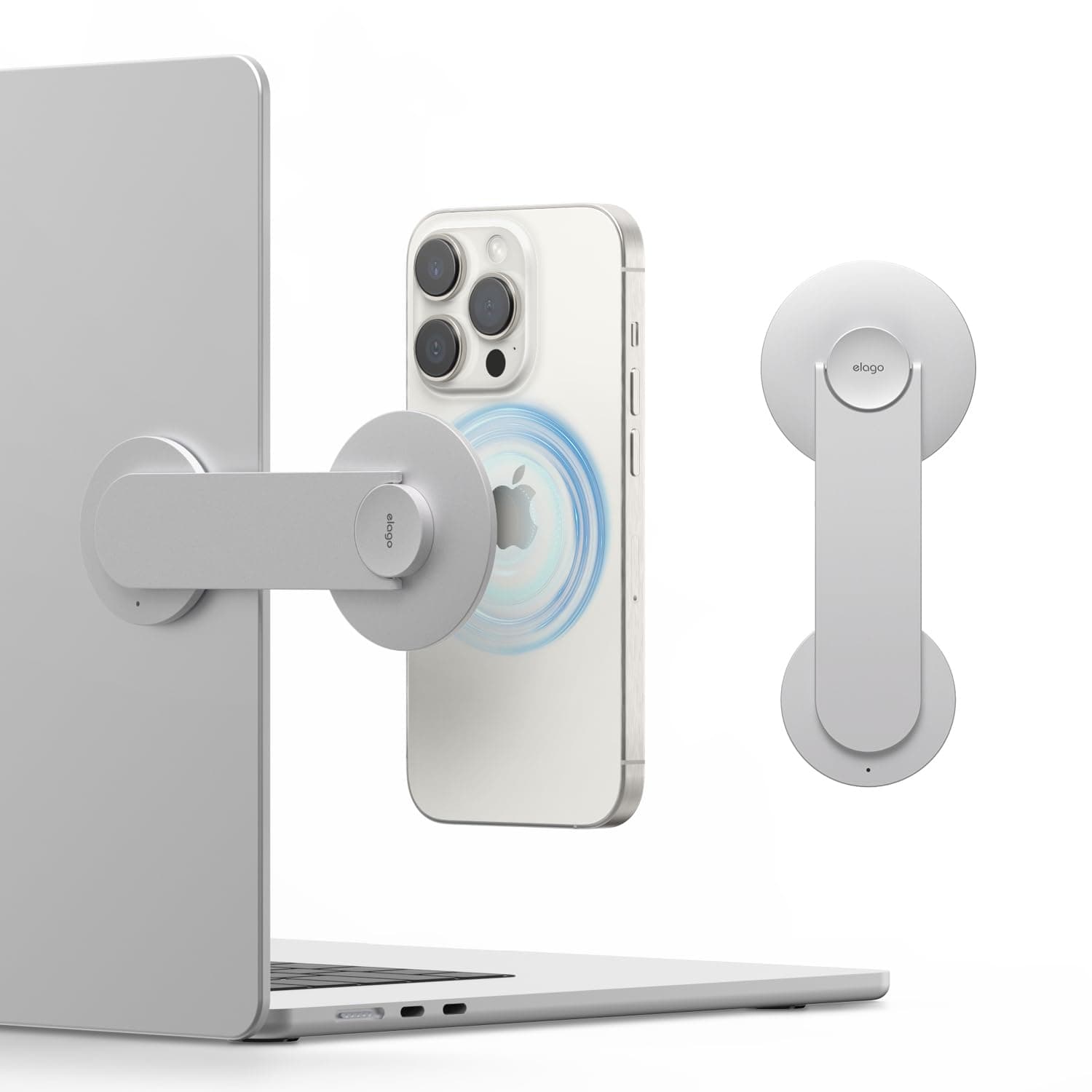 elago Magnetische Laptop-Handyhalterung Kompatibel mit MagSafe für iPhone 16, 15, 14, 13, 12 Serien 📱💻