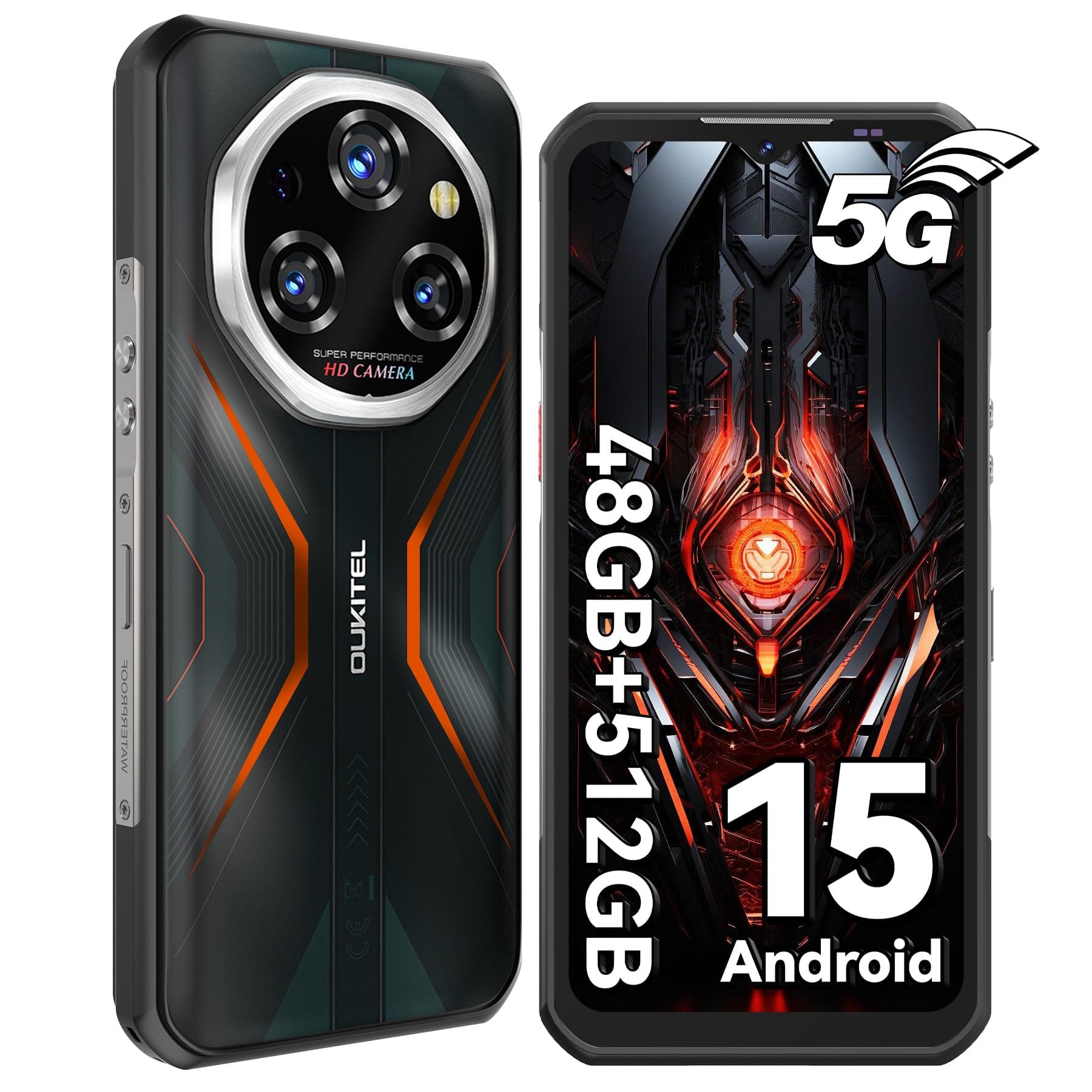 📱 OUKITEL WP55 Pro 5G Outdoor Handy 48GB+512GB(2TB) Android 15