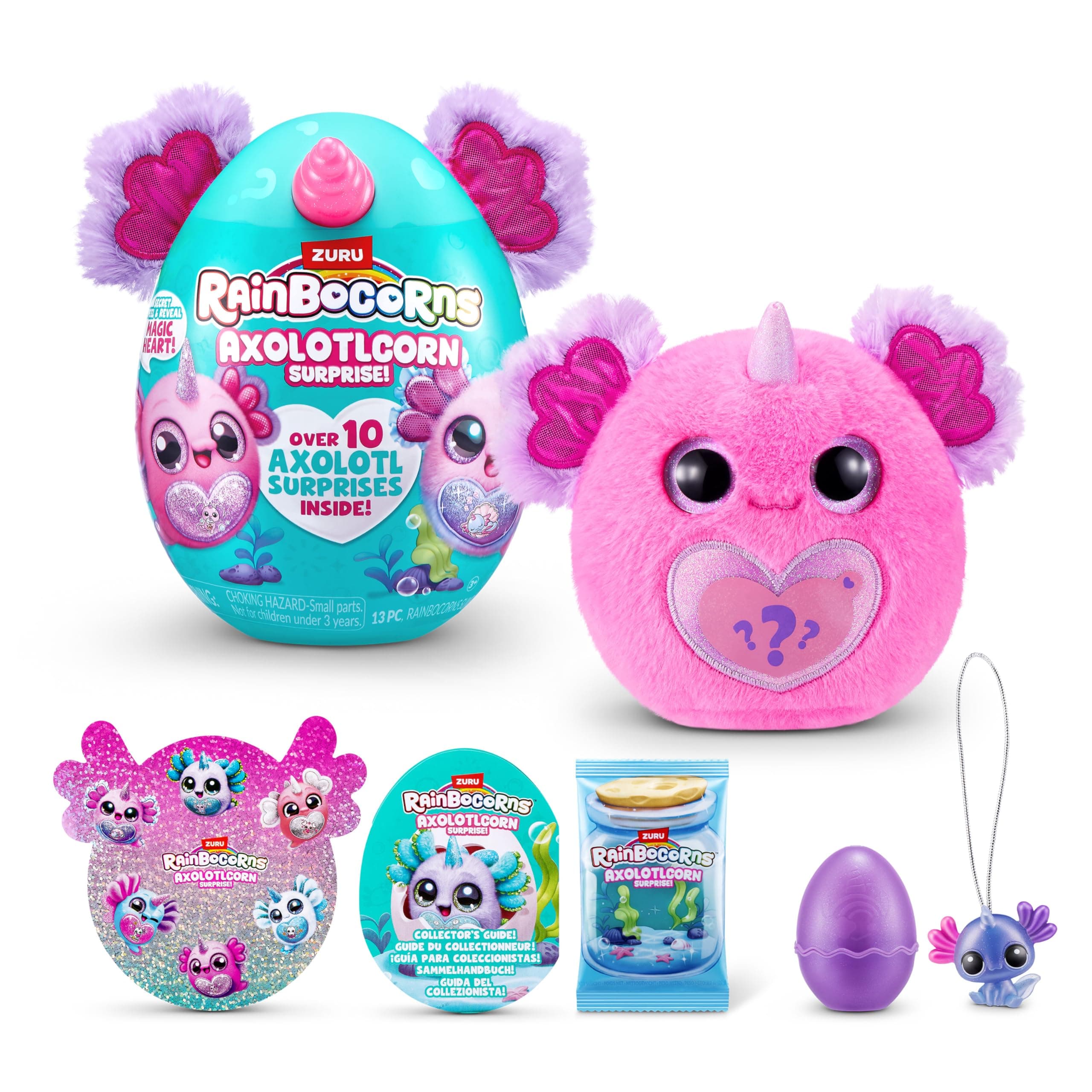 đđŠ Regenbogen-Axolotl-Ăberraschung (GILLDA) von ZURU - PlĂŒschspielzeug fĂŒr MĂ€dchen ab 3 Jahren