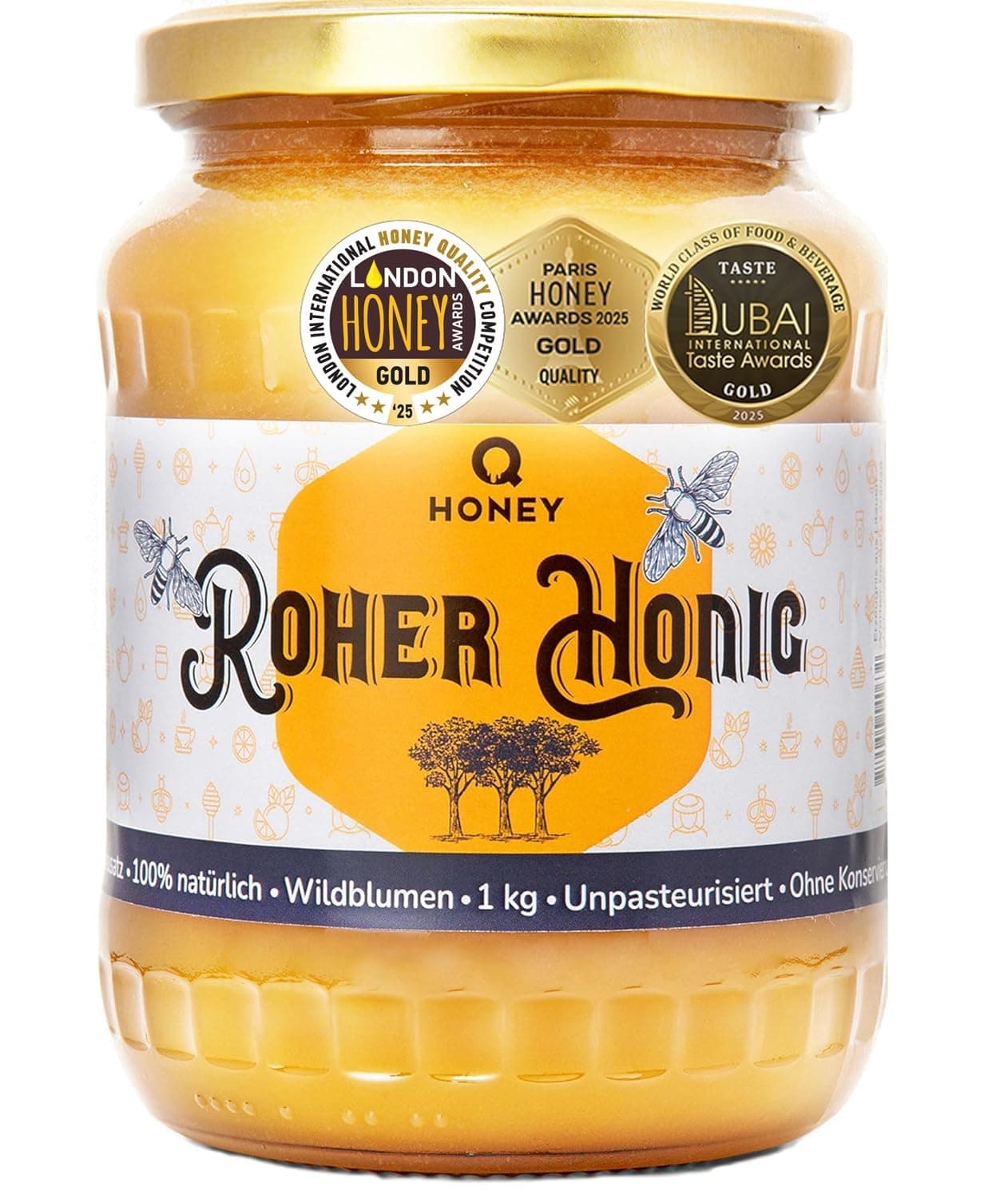 Q Honey – Wildblüten Honig vom Imker, geprüfte Qualität & International Anerkannt 🍯🌼