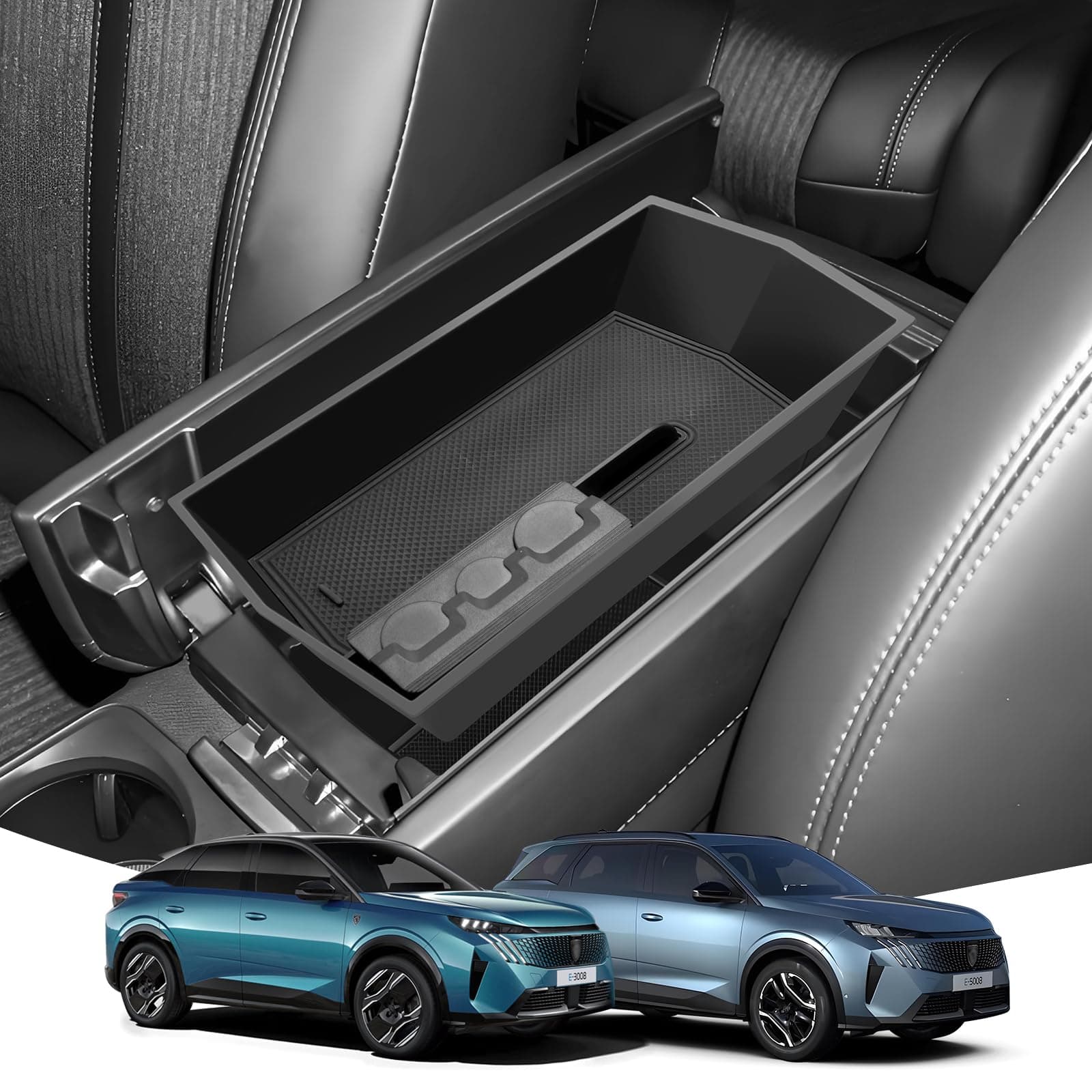 LANGBEAN Armlehne Aufbewahrungsbox für Peugeot E-3008 E-5008 2024 2025 😎🚗